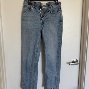 Agolde button fly ankle jeans